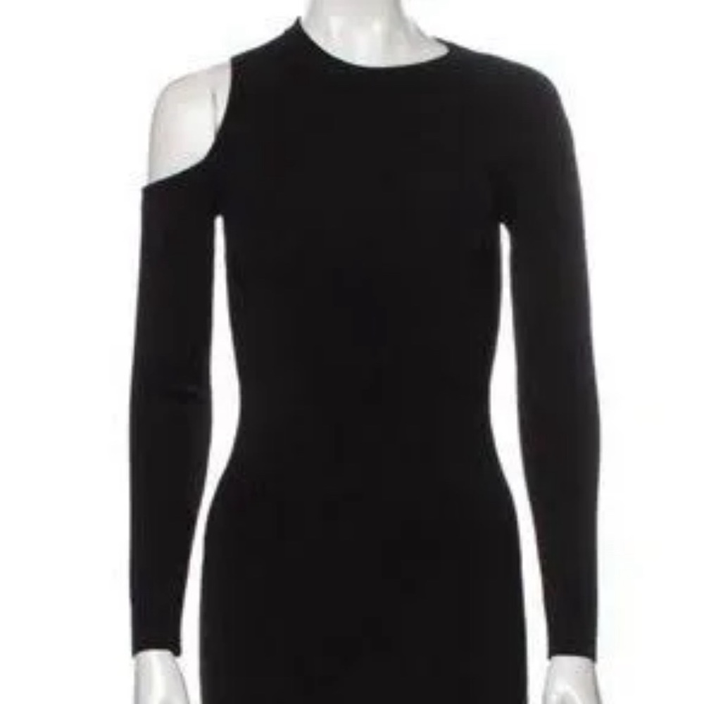 NWT Nicholas Black Dress with Cut Out Shoulder - Picture 2 of 3